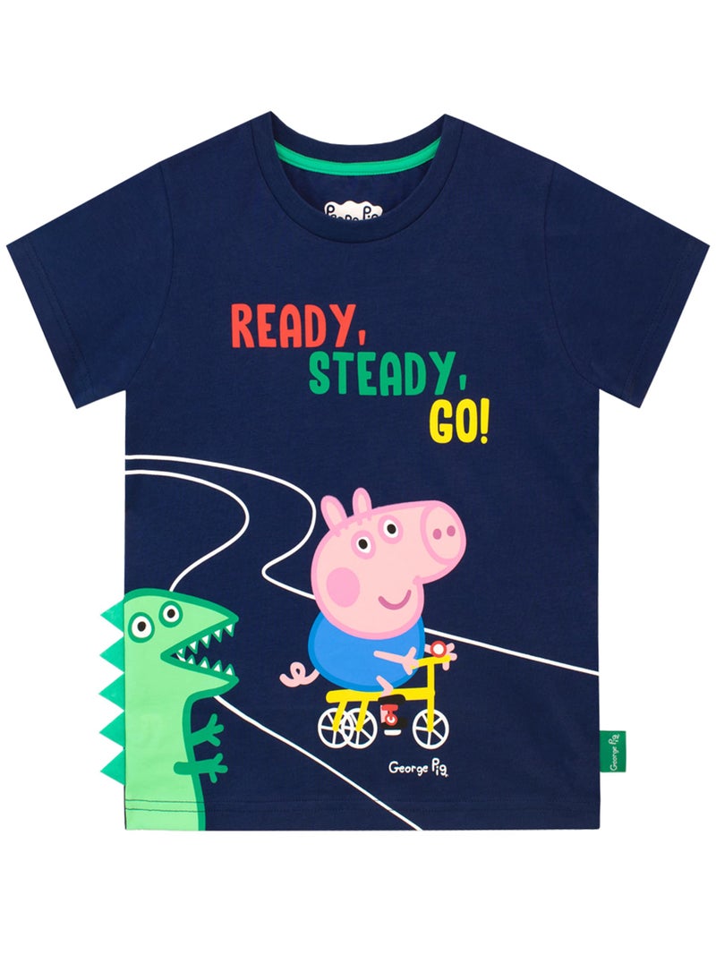 Peppa Pig تي شيرت بيبا بيغ للأولاد جورج بيغ مقاس 2T متعدد الألوان - Image 1